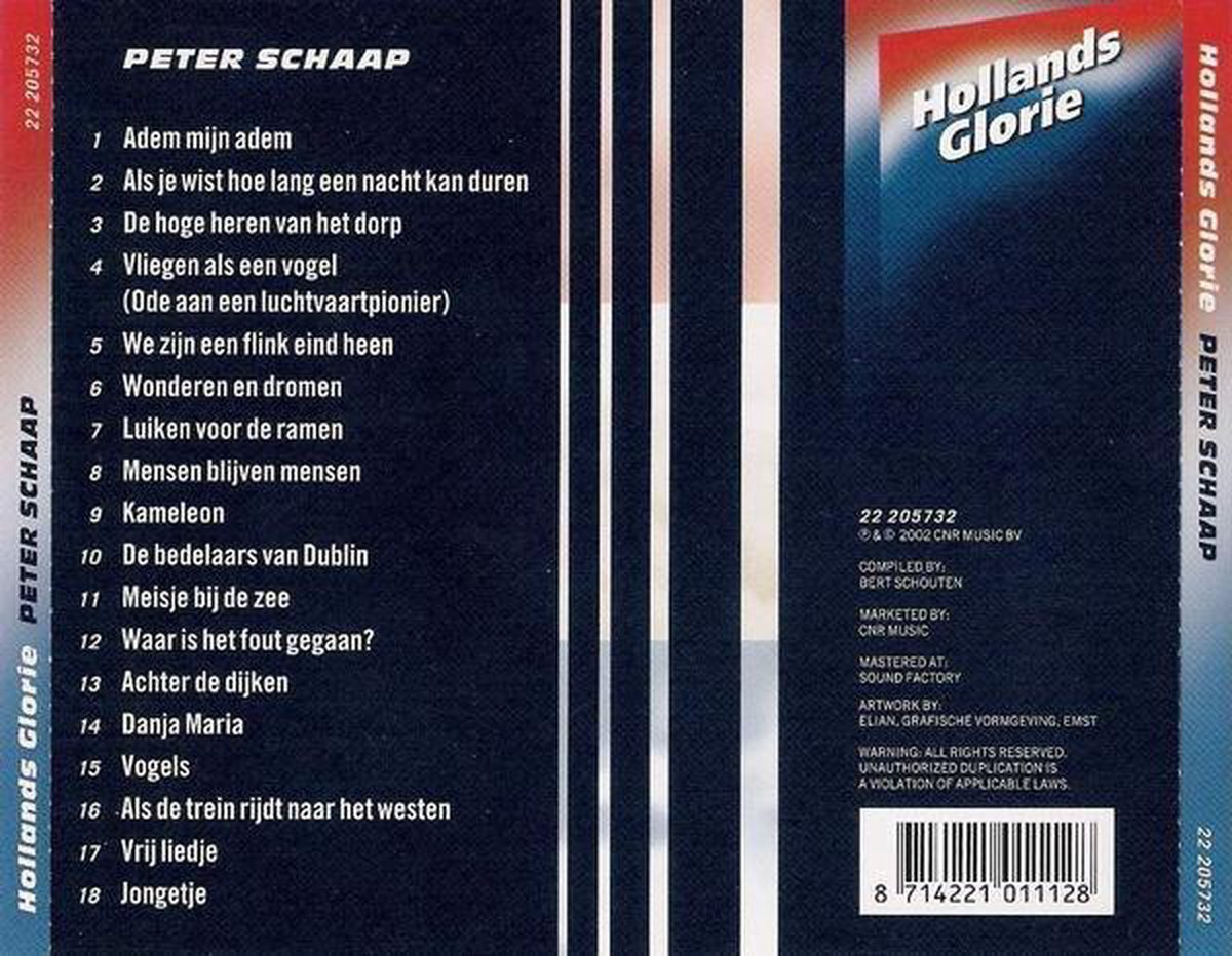 Hollands Glorie, Peter Schaap | CD (album) | Muziek | bol.com