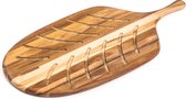 Teakhaus Snijplank - Canoe - Broodplank Klein - incl Handgreep - 48,2 cm x 22,8 cm - Bruin