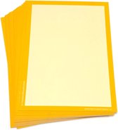 A5 gekleurde wisbordjes - geel 30 Stuks (350 g/m2 glanzend gelamineerd karton)