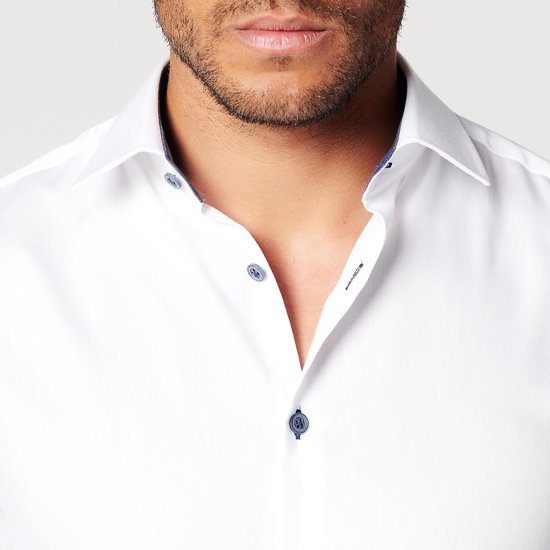 SKOT Fashion Sustainable Shirt Men Circular White Contrast - Wit - Taille S