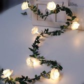 Led lampjes blaadjes en bloemetjes - 20 rozen lichtjes - 3 meter - Warm wit licht - Werkt op batterijen - Waterproof
