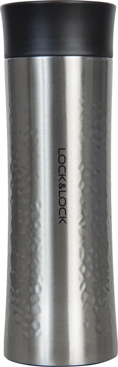 Lock&Lock RVS Thermosfles - Thermosbeker - Travel Mug - Isoleerfles - Veldfles - Drinkfles - Theefles - Met Filter - Koffie en Thee - Lekvrij - Tot 10 uur warm - 400 ml - Zilver - LocknLock