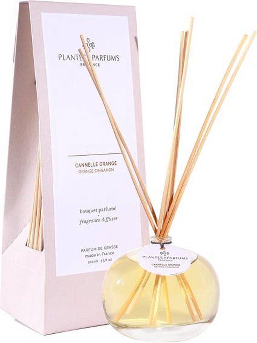 Plantes & Parfums Natuurlijke Orange Cinnamon (Kaneel) I Geurstokjes I Houtige & Kruidige Geur I 100ml