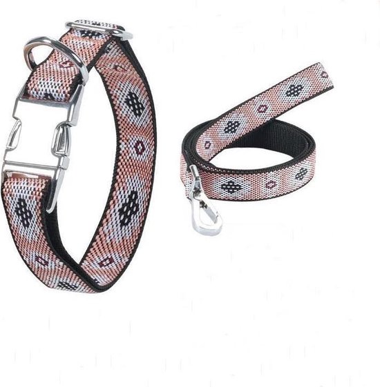 Halsband met - Honden halsband met riem - Halsband riem als - Riem -... | bol.com