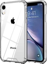 iPhone XR Hoesje Shock Proof Case Transparant - Apple iPhone XR Siliconen Anti Shock Hoesje Case Back Cover - Clear - Doorzichtig
