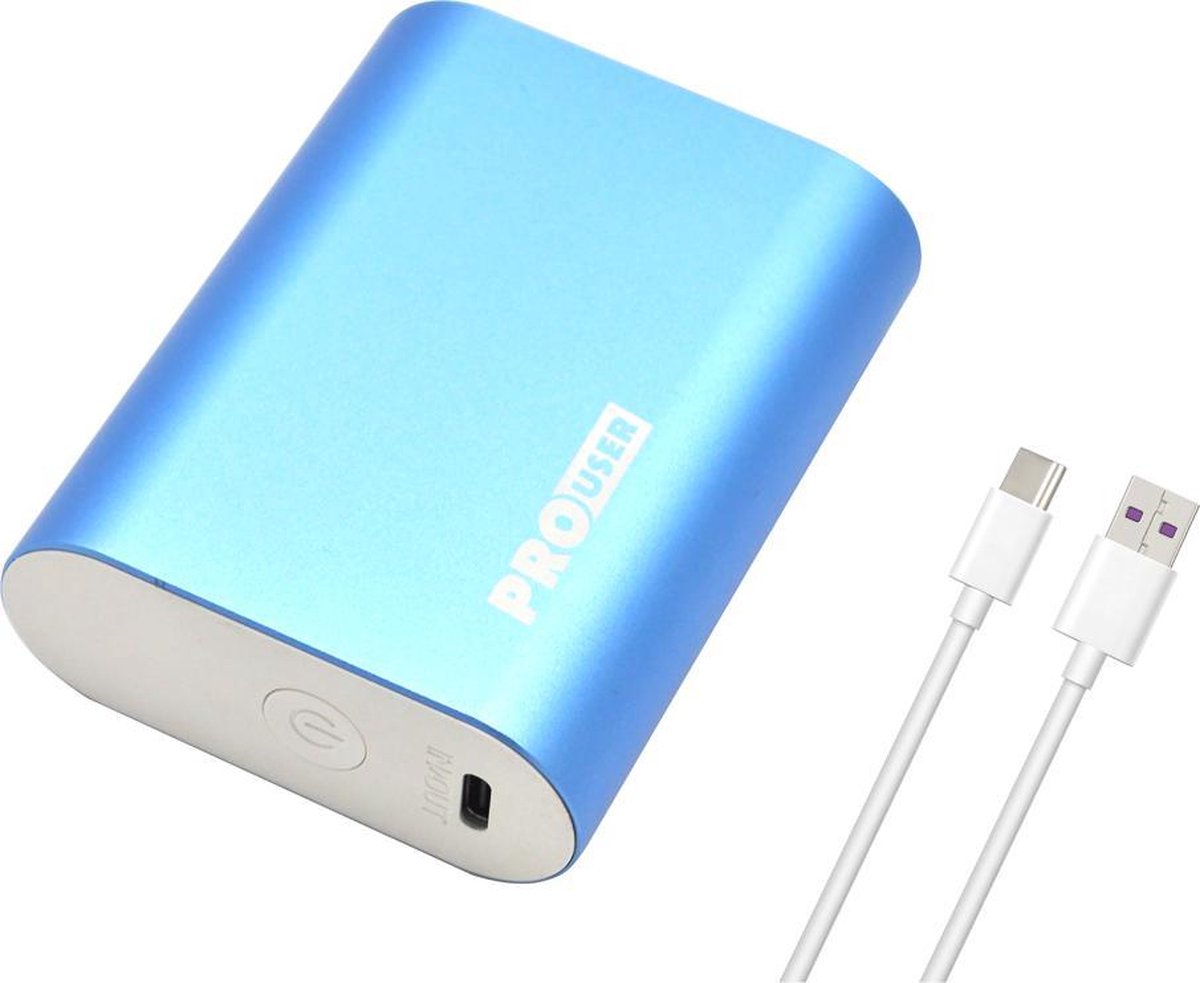Pro User Powerbank - 10.000 mAh - Blauw - Quick Charge 3.0 - USB-C PD