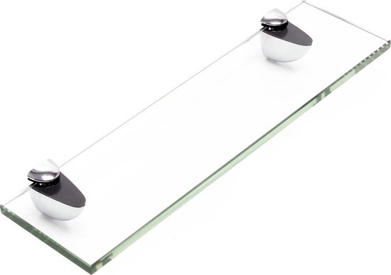 Wastafel Planchet Voorzien van helder glas - 400 x 80 mm - Glazen  aflegplankje voor... | bol.com