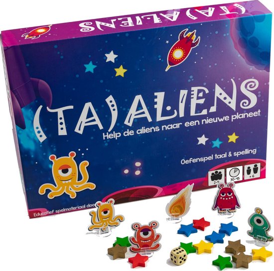 Thumbnail van een extra afbeelding van het spel (TA)ALIENS - Spelling Groot Dictee - Partyspel - Level21