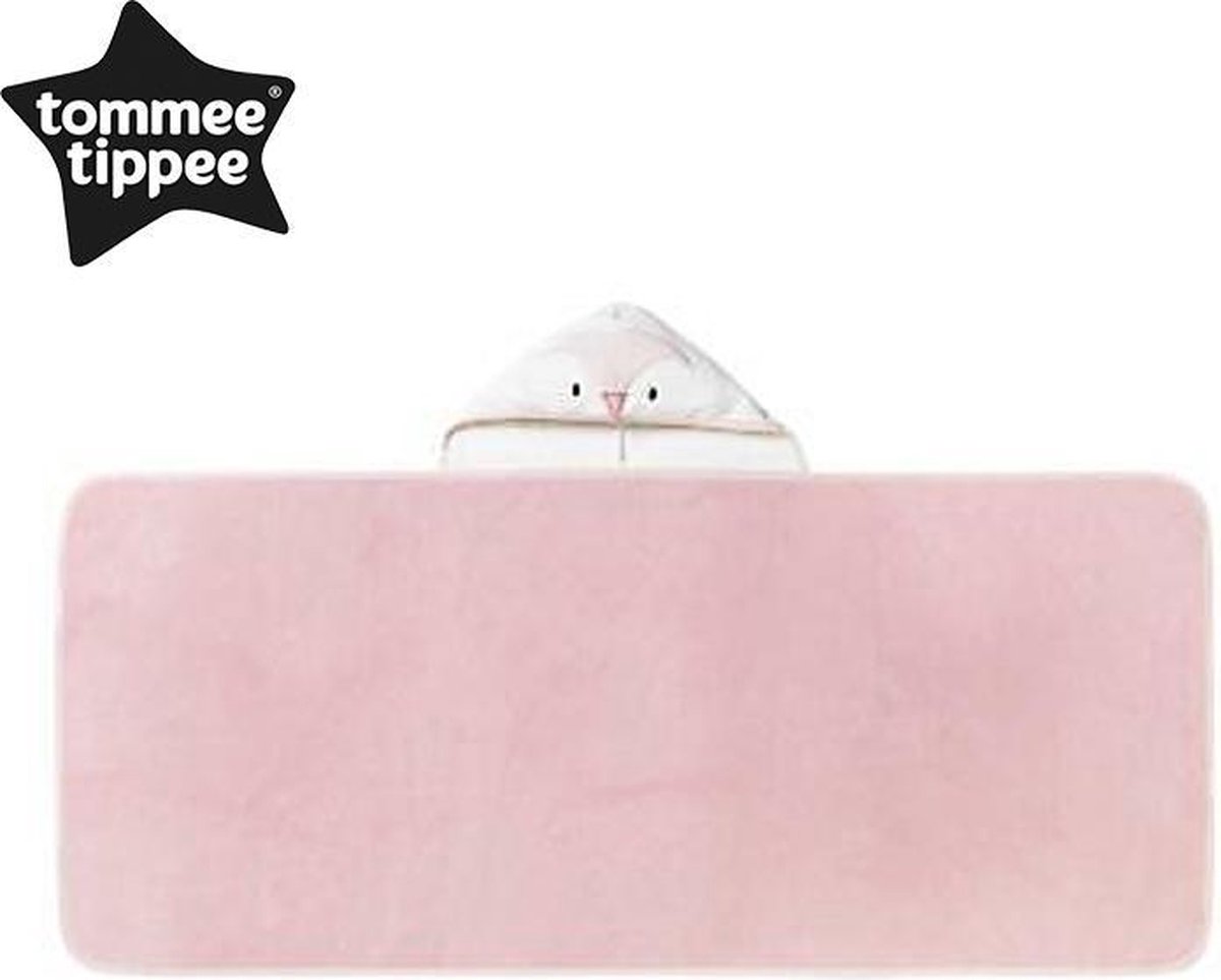 Tommee Tippee Splashtime Hug Dry Baby Handdoek Roze - 6-48m