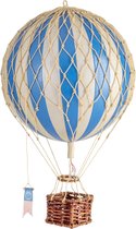 Authentic Models - Luchtballon 'Travels Light' - blauw - diameter luchtballon 18cm
