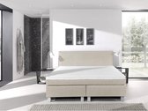 Complete boxspring- 160x220 cm - bed - Beige - Dreamhouse Eddy - 1 groot matras