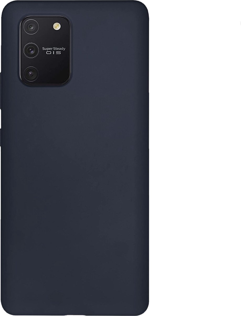BMAX Siliconen hard case hoesje voor Samsung Galaxy S10 Lite / Hard Cover / Beschermhoesje / Telefoonhoesje / Hard case / Telefoonbescherming - Donkerblauw