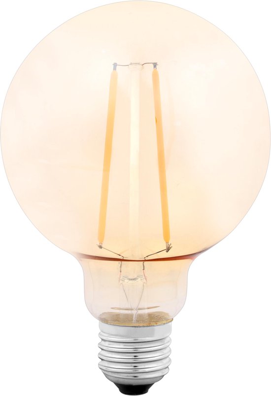 Qaledo Grote LED bol G95 2W E27 Gold Very Warm White dimbaar