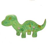 Kapstok - Hout - Wanddecoratie - Dinosaurus - Groen - Woondecoratie - Epoxy - Binnen - Slaapkamer - Kind