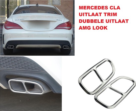 Embout de garniture d'échappement chromé pour Mercedes AMG Look Mercedes CLA  W117 C117... | bol.com