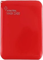 2 stuks opbergdoos Mondmasker - Mondmasker houder - Mondkapje houder - Opbergdoos voor mondkapje / mondmasker / vochtige doekjes - Opbergbox - Container - Compact - kleur rood- Hyg