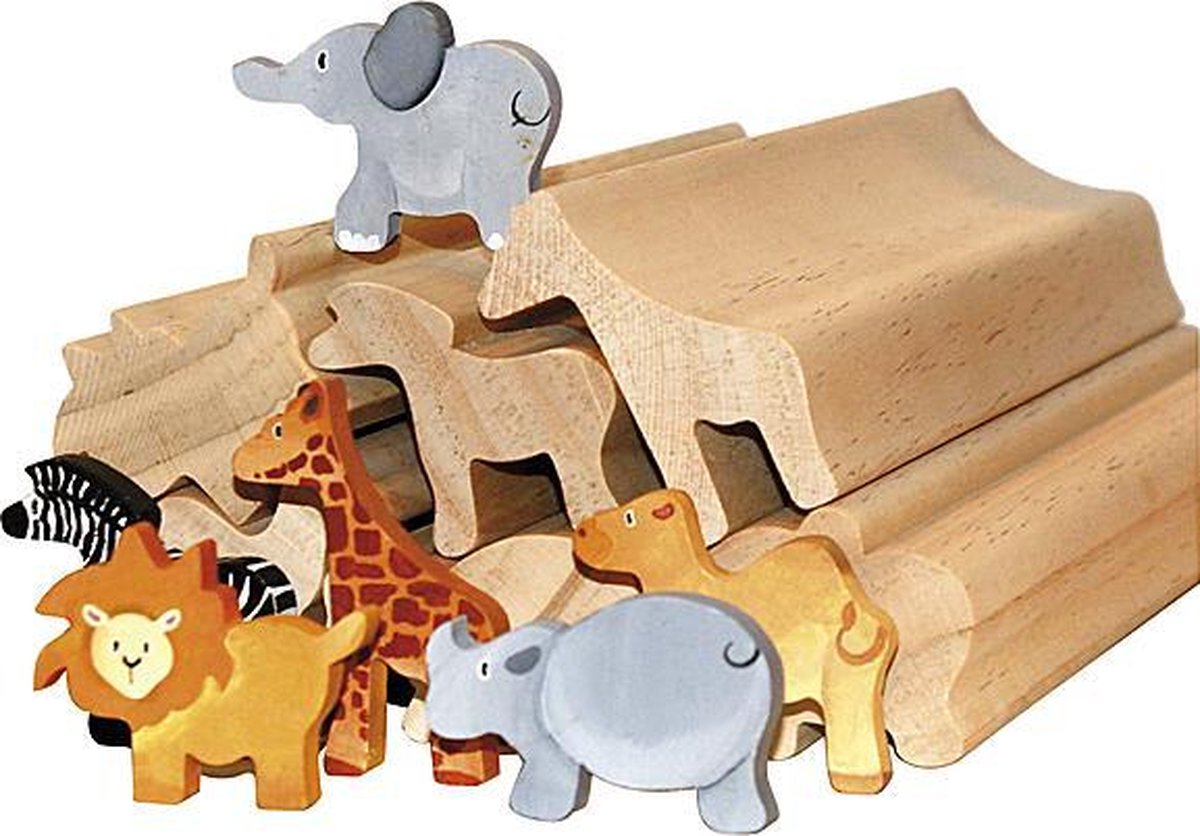 Geprofileerde houten stokken wilde dieren