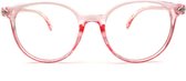 Oculaire | Ålbeak | Roze| Veraf-bril | -1,50 | Cat-Eye Model | Inclusief brillenkoker en microvezel doek| Geen Leesbril |