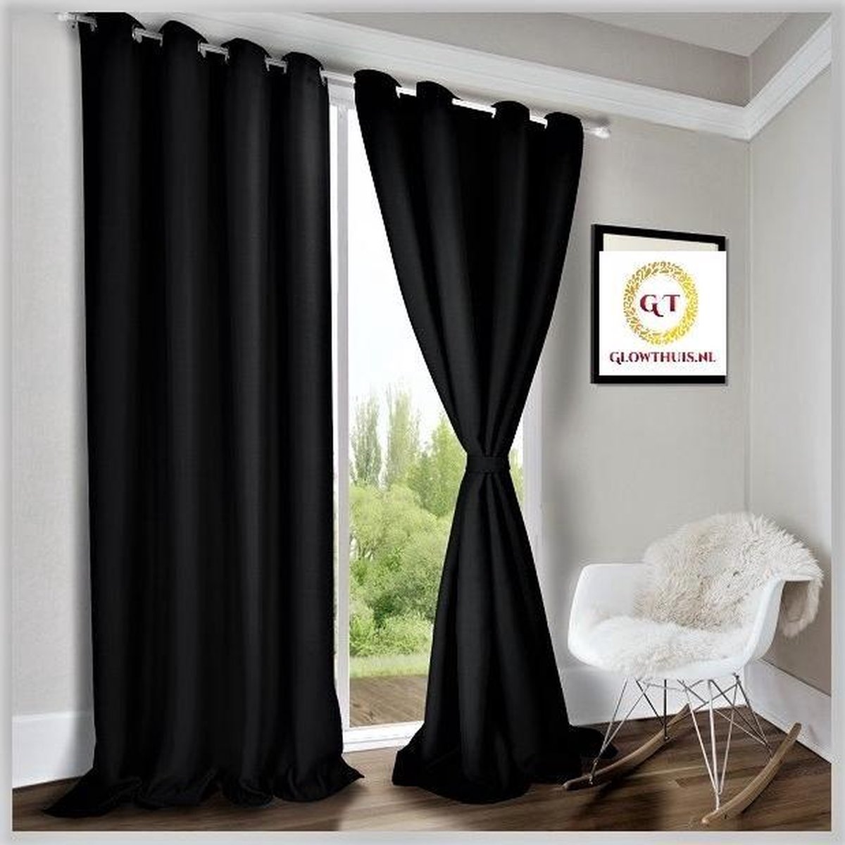Verduisterende zwart kleur Gordijnen - en klaar gordijn- Met Curtains -... | bol.com