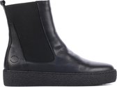 Cashott Vrouwen Leren  Chelsea boots / Laarzen / Damesschoenen 22122 - Zwart - Maat 40