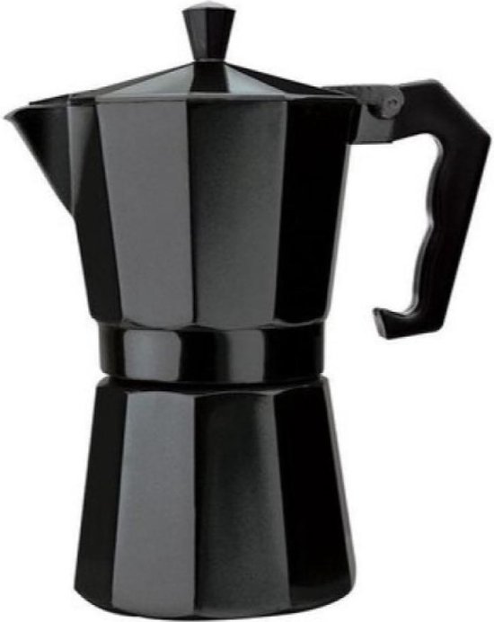 contact vastleggen Neem een ​​bad Moka pot - Percolator - Espressomaker - RVS - 6 kops (300 ml) - Zwart |  bol.com
