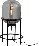 J-Line Staande Lamp Vloerlamp Sasha Glas/Metaal Zilver/Zwart Small