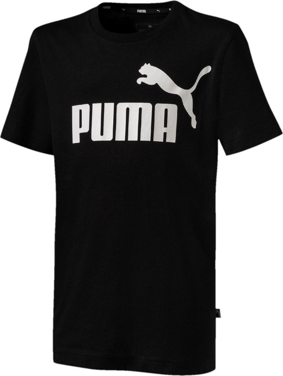 PUMA Essential Logo Kids T-Shirt - Cotton Black - Maat 128 | bol.com