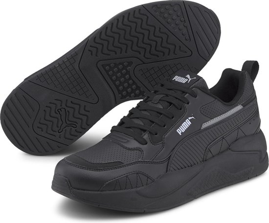 PUMA X-Ray 2 Square Perf Unisex Sneakers - Black/Silver - Maat 37 | bol.com