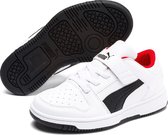 PUMA Rebound Layup Lo SL V PS Unisex Sneakers - Puma White-Puma Black-High Risk Red - Maat 34