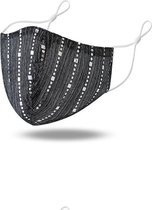 Trendy Mondkapje - Zwart  | luxe ontwerp I Herbruikbaar mondmasker|Wasbaar gezichtsmasker|Niet-medisch|Zacht elastiek|Volwassenen| mondkapje