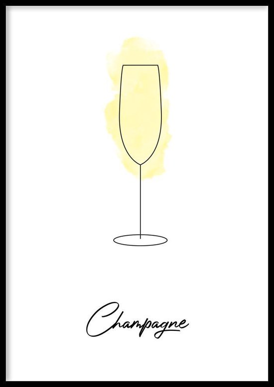 Poster Champagne - 30x40cm - Poster Cocktails - WALLLL