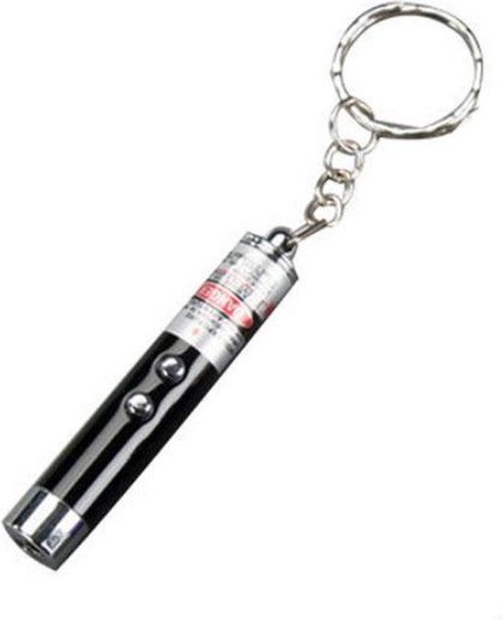 DrPhone LS9 2 in 1 Rode Laser Pen Pointer Sleutelhanger met