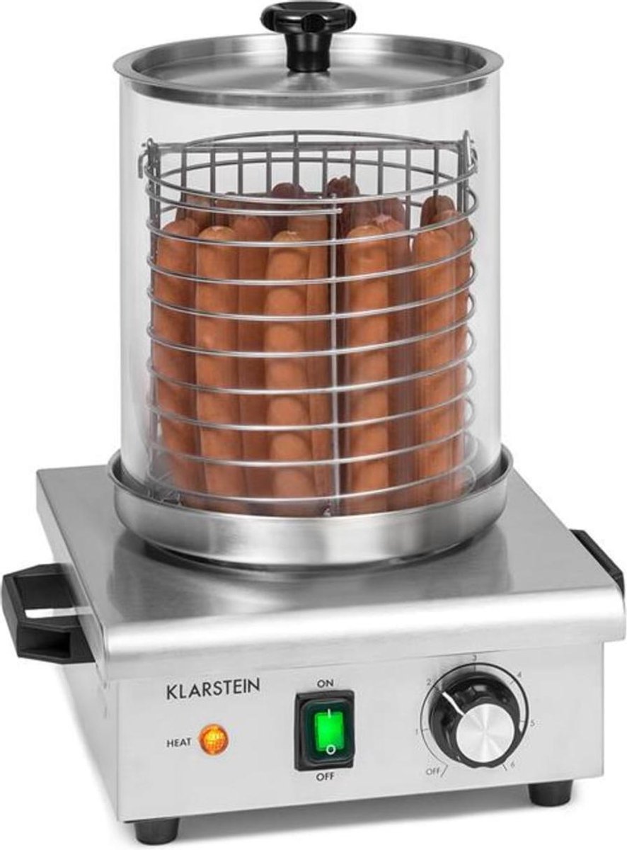 Pro Worstfabriek 450 hotdog maker 450W 5L 30-100°C glas roestvrij staal - Klarstein