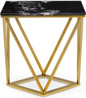 Besoa Black Onyx Salontafel bijzettafel metaal & marmer , goud / zwart