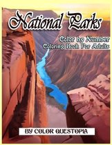 Fun Adult Color by Number Coloring- National Parks Color By Number Coloring Book For Adults