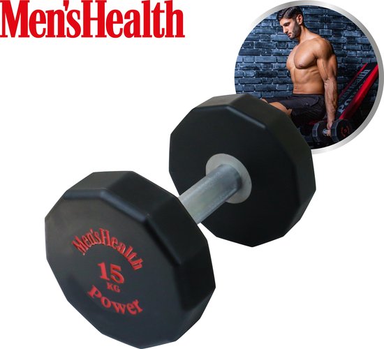 Dumbbell uréthane Men's Health 15 kg - Crossfit - Exercices - Fitness  facile à la... | bol.com