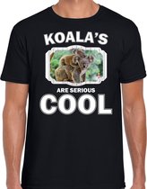 Dieren koalaberen t-shirt zwart heren - koalas are serious cool shirt - cadeau t-shirt koala/ koalaberen liefhebber L