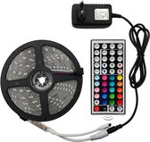 RGB led strip - 5m - Incl remote control and power supply with 44 buttons