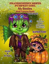 Frankenstein Meets Pumpkin Girl My Besties Adult Coloring Book