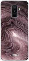 Samsung Galaxy A6 Plus (2018) Hoesje Transparant TPU Case - Purple Marble #ffffff