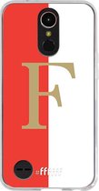 6F hoesje - geschikt voor LG K10 (2017) -  Transparant TPU Case - Feyenoord - F #ffffff