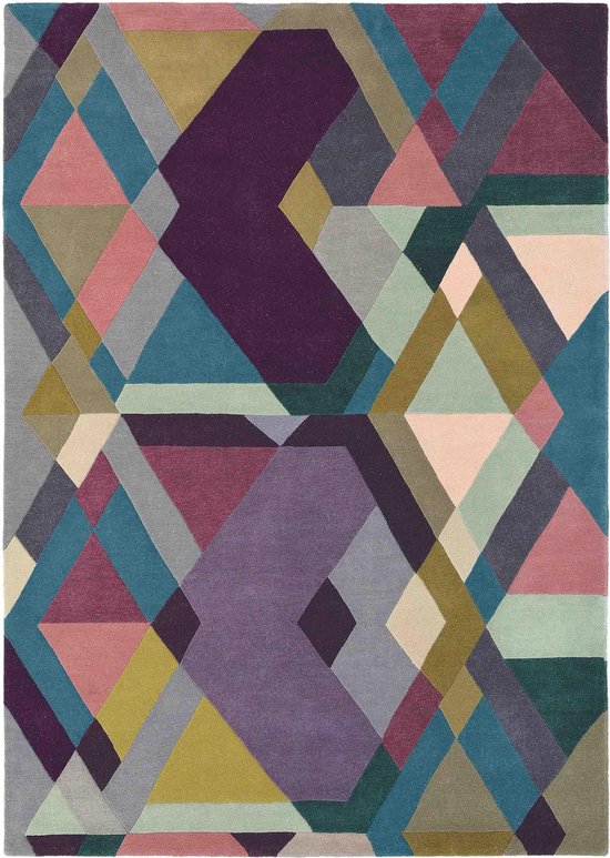Ted Baker - Mosaic Light Purple 57605 Vloerkleed - 140x200  - Rechthoek - Laagpolig Tapijt - Modern - Meerkleurig