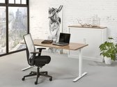 Ergonomisch design t-poot bureau Teez breed 120CM diep 80CM bladkleur Ahorn framekleur Wit (RAL9010)