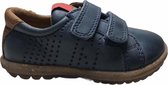 Naturino 2 velcro's effen lederen schoenen Hill Navy cognac mt 21