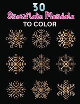 30 snowflake mandala to color