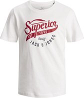 JACK&JONES JUNIOR JJELOGO Jongens T-Shirt - Maat 140