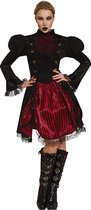 Fiestas Guirca Jurk Gothic Dames Polyester Zwart/rood Maat 42/44