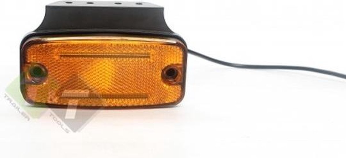 led zijmarkeringslamp met houder universeel oranje 2x led - contourlamp - led zijlamp - breedtelamp