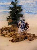 Kerst engel Delfts blauw, 100 % handgeschilderd.