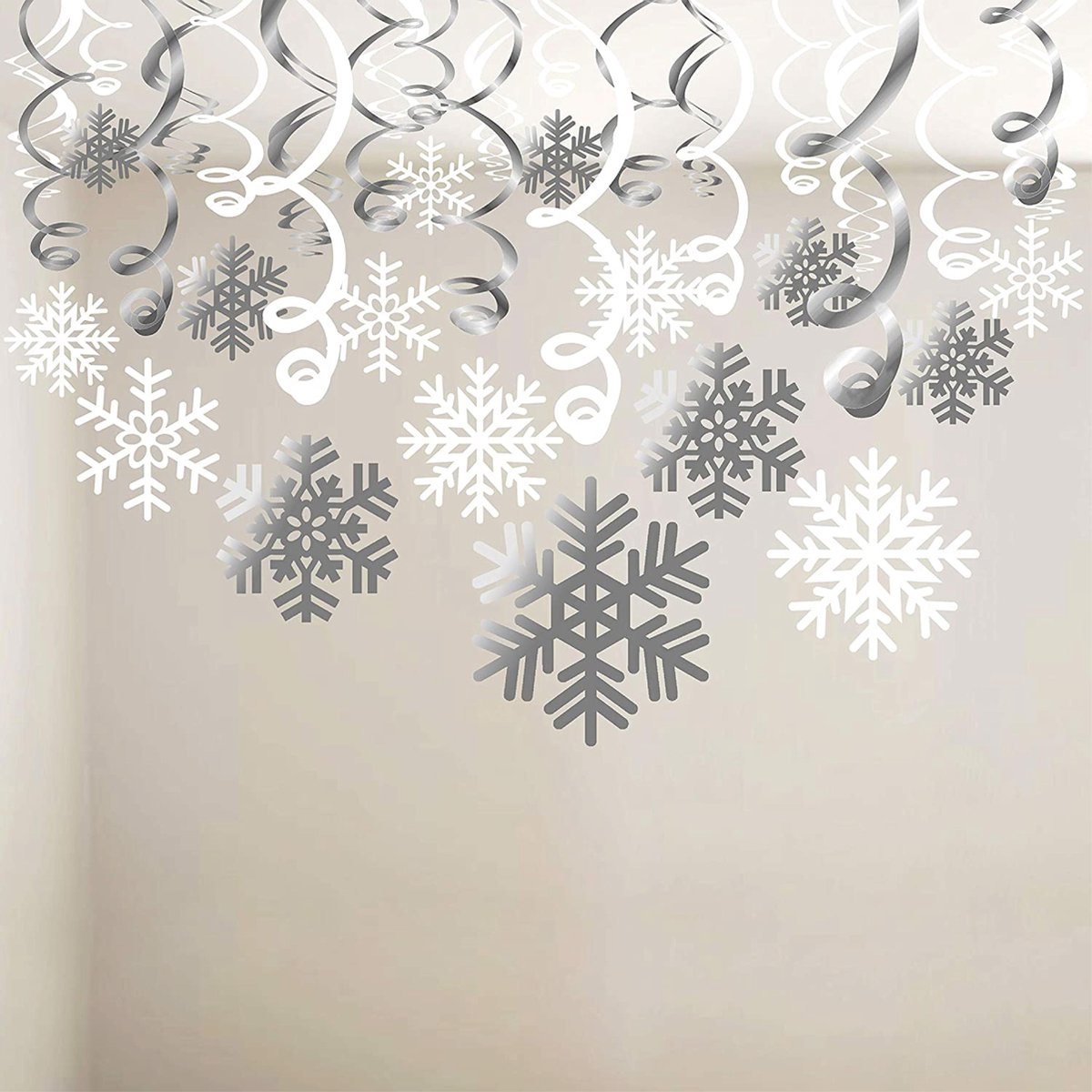 Fissaly® 30 Stuks Sneeuwvlok Winter Versiering & Kerst Raam Decoratie –... | bol.com